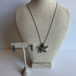 Brighton Trust Your Journey Starfish Necklace/hoop set